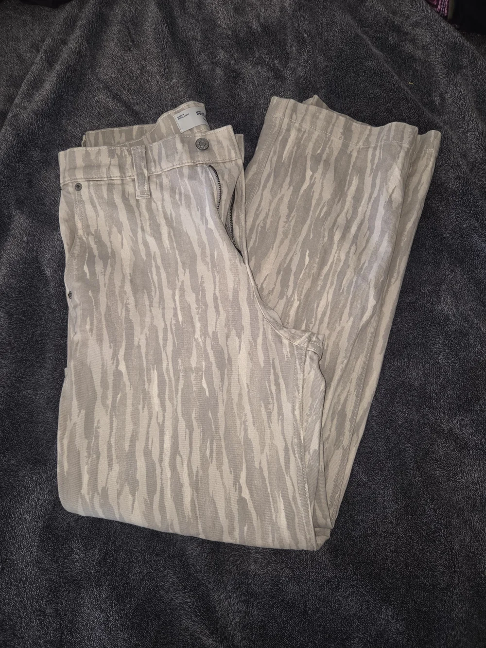 Hollister Men's Beige & Light Taupe Patterned Chinos